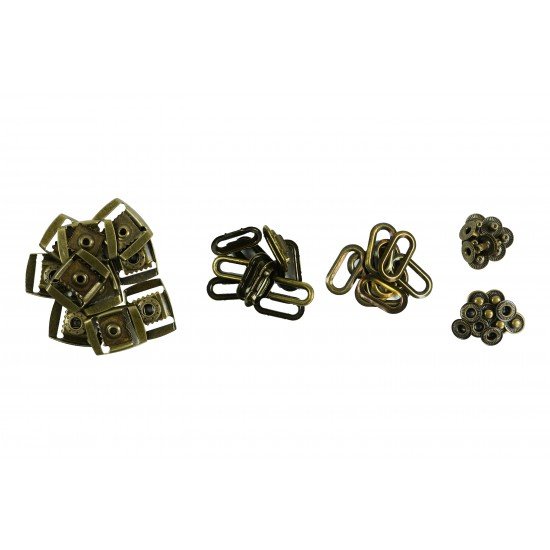 Brass Clasp Buckle Sets (10 Sets)