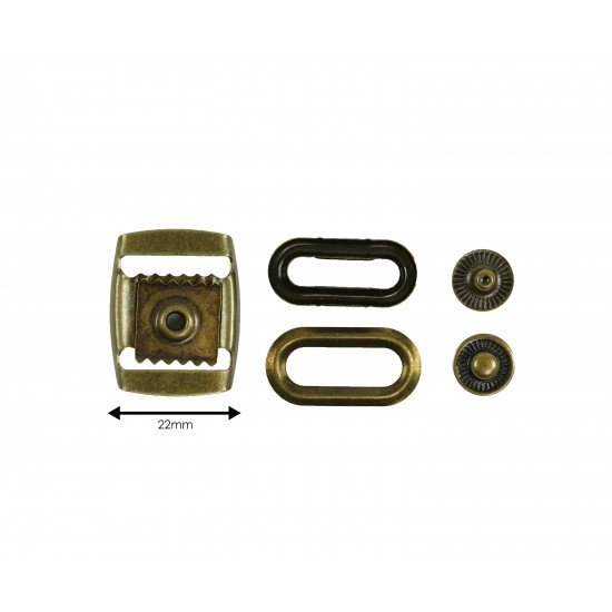 Black + Brown Leather and Brass Clasp Buckle Cap Making Kit