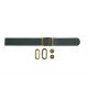 Black Leather + Brass Clasp Buckle Set (5 Set)