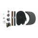 Black + Brown Leather + Gun Metal Buckle Cap Making Kit (10 Kit)