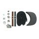 Black + Brown Leather + Silver Clasp Buckle Cap Making Kit (10 Kit)