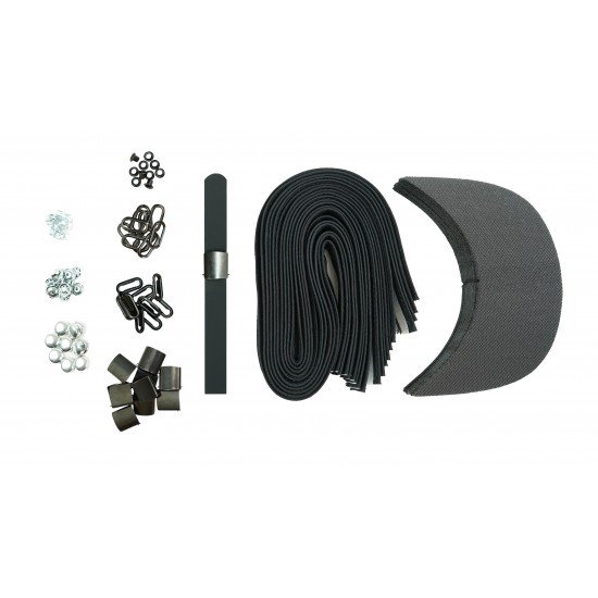 Black Leather + Gun Metal Buckle Cap Making Kit (10 Kit)