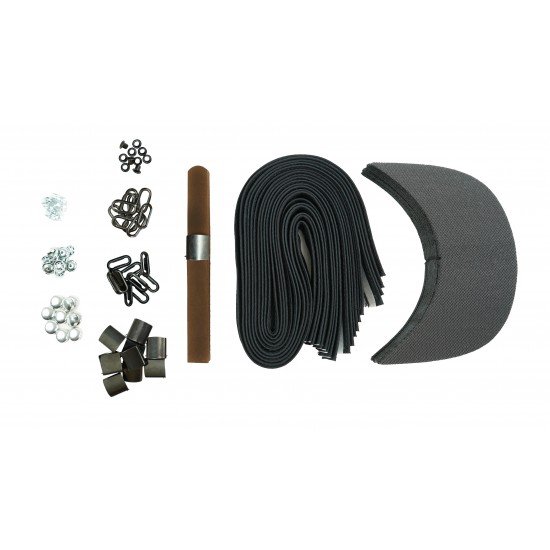 Brown Leather + Gun Metal Buckle Cap Making Kit (10 Kit)