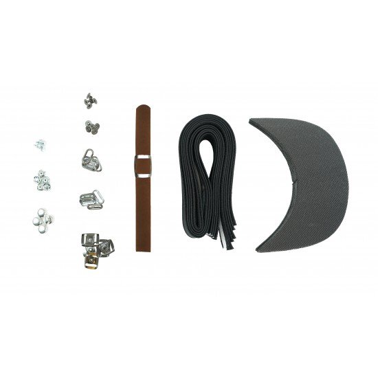 Brown Leather + Silver Clasp Buckle Cap Making Kit (5 Kit)