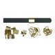 Black + Brown Leather + Gold Buckle Cap Making Kit (10 Kit)