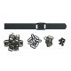 Black Leather + Gun Metal Clasp Buckle Cap Making Kit (10 Kit)