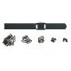 Black Leather + Gun Metal Clasp Buckle Cap Making Kit (5 Kit)