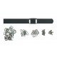 Black Leather + Silver Clasp Buckle Cap Making Kit (10 Kit)