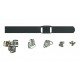 Black Leather + Silver Clasp Buckle Cap Making Kit (5 Kit)