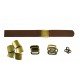 Brown Leather and Brass Buckle Cap Making Kit