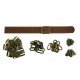 Brown Leather + Brass Clasp Buckle Set (10 Set)