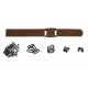 Brown Leather + Gun Metal Clasp Buckle Set (5 Set)