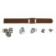 Brown Leather + Silver Clasp Buckle Set (5 Set)