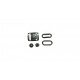 Black Leather + Gun Metal Clasp Buckle Cap Making Kit (5 Kit)