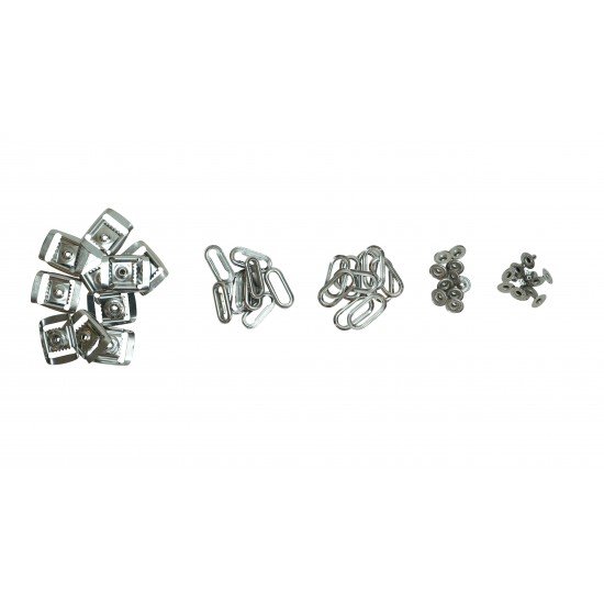 Silver Clasp Buckle Sets (5 Sets)