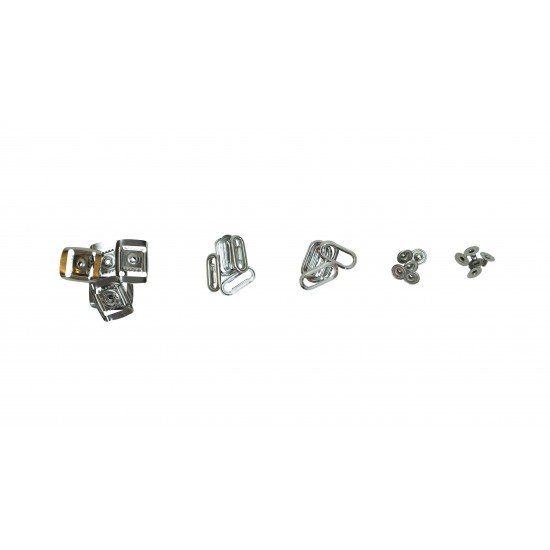 Silver Clasp Buckle Sets (5 Sets)